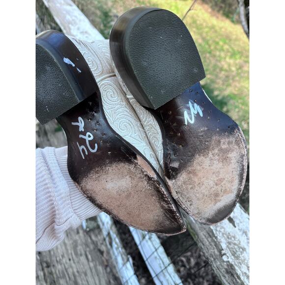 Ariat Women's Sterling Western Boots - Crackled White size 5.5 - Picture 7 of 8